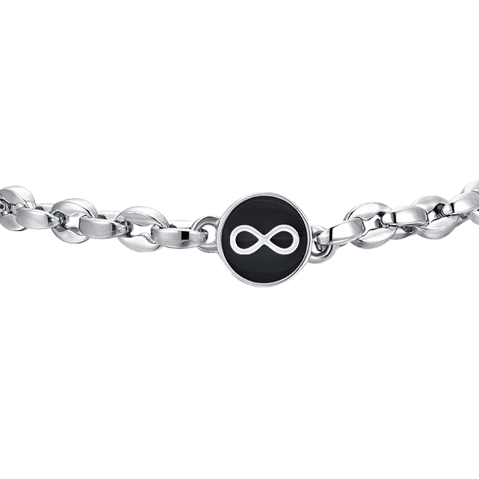 MEN'S STEEL BRACELET WITH INFINITY