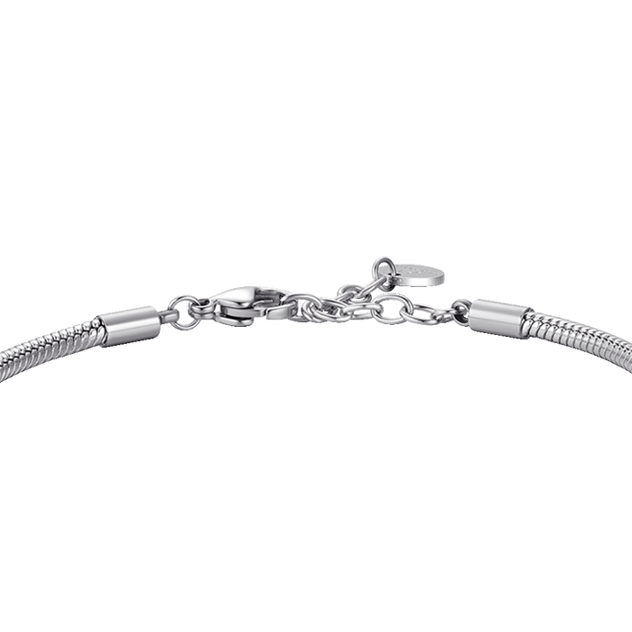 BRACCIALE UOMO IN ACCIAIO CON ELEMENTO CON SMALTO NERO