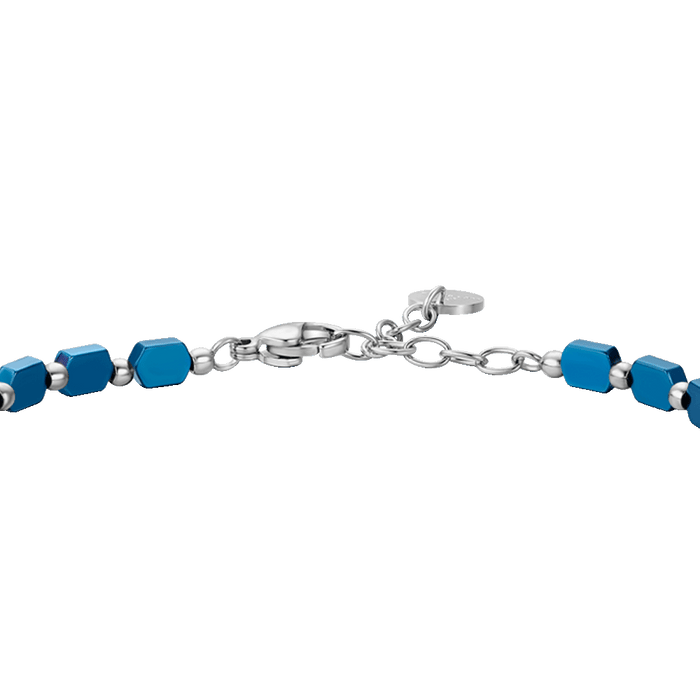 BRACCIALE UOMO IN ACCIAIO CON EMATITE BLU