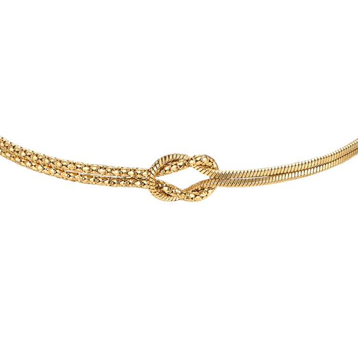 BRACCIALE UOMO IN ACCIAIO IP GOLD CON NODO