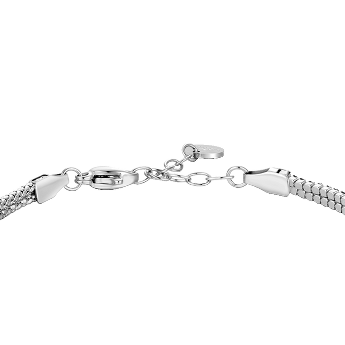 BRACCIALE UOMO IN ACCIAIO CON NODO E ZIRCONI NERI