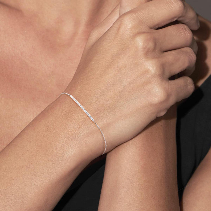 Bracciale Mezzo Tennis in oro 18 kt e diamanti
