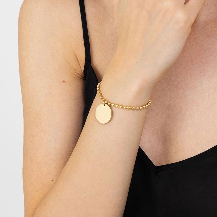 CUSTOMIZED WOMEN'S BRACELET IN STEEL WITH PLATE