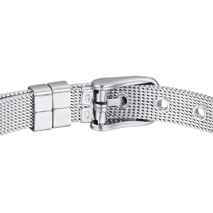 BRACCIALE DONNA PERSONALIZZATO IN ACCIAIO MAGLIA MILANO