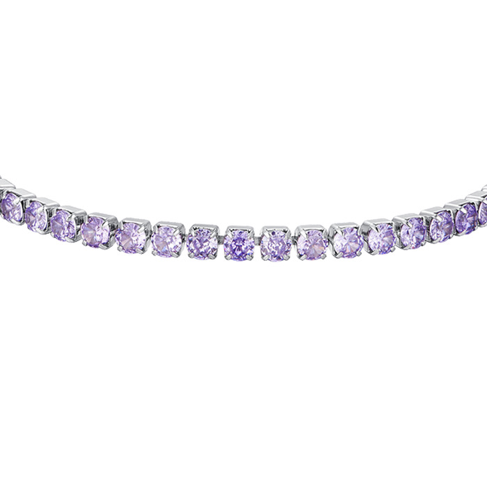 WOMEN'S TENNIS BRACELET WITH PURPLE CRYSTALS