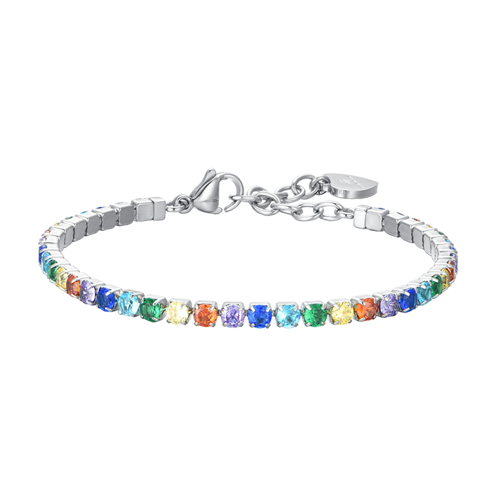 WOMEN'S TENNIS BRACELET MULTICOLOR CRYSTALS