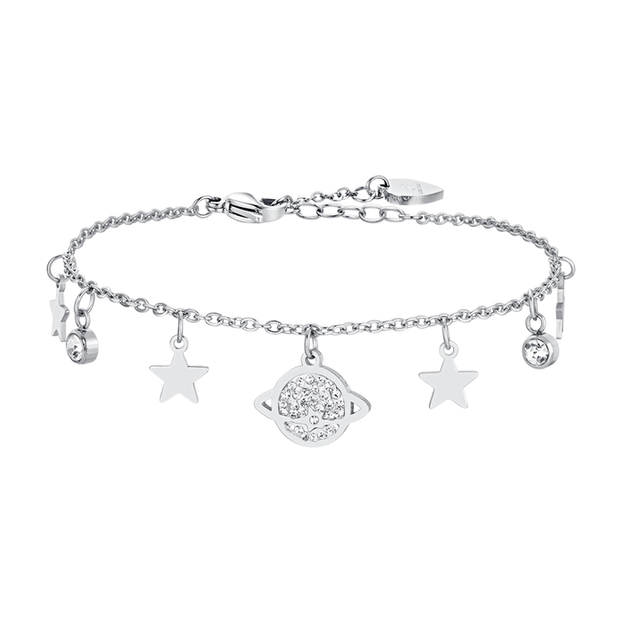 BRACCIALE DONNA IN ACCIAIO PIANETA E STELLE