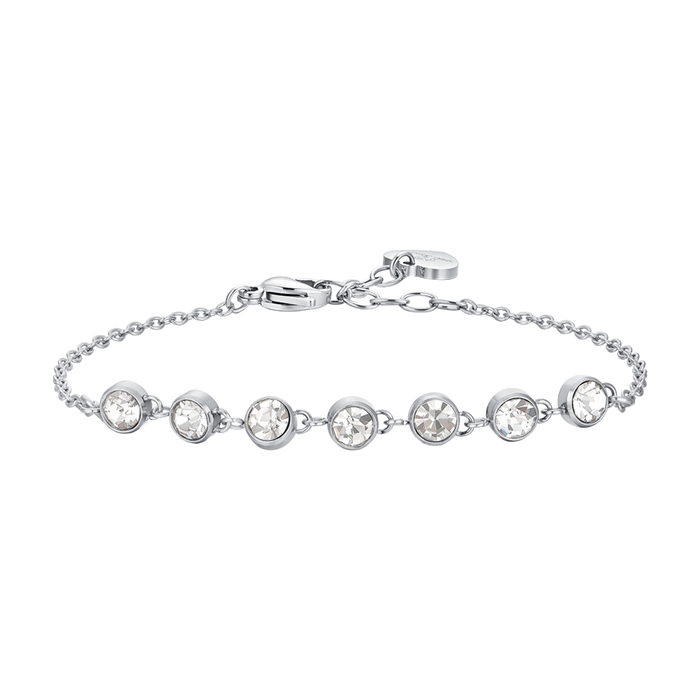 WOMEN'S BRACELET IN STEEL WITH WHITE CRYSTALS