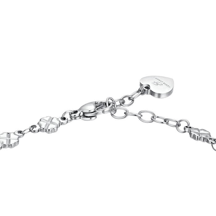 WOMEN'S BRACELET IN STEEL FOUR-LEAF CLOVERS