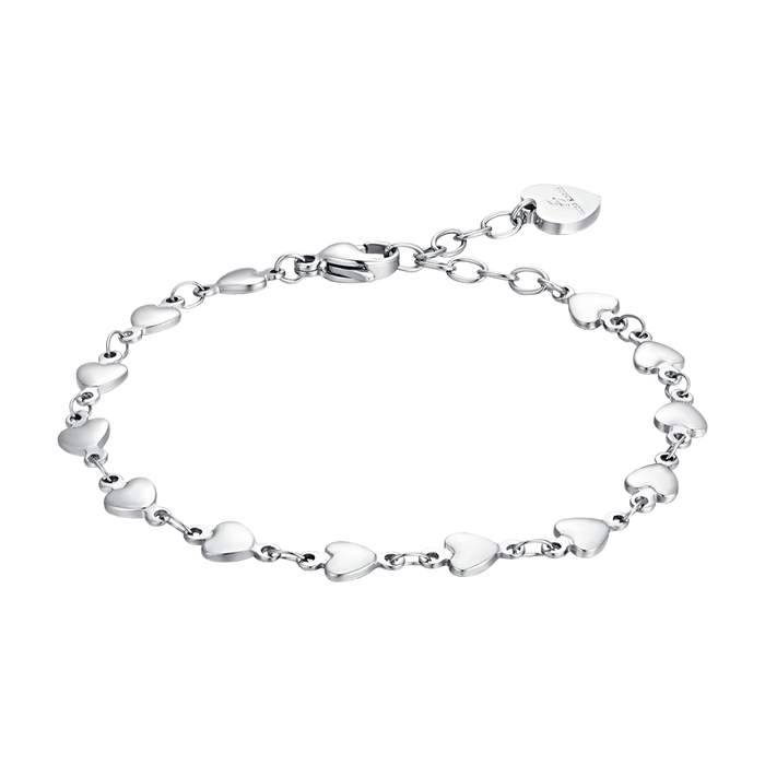 WOMEN'S STEEL BRACELET WITH HEARTS