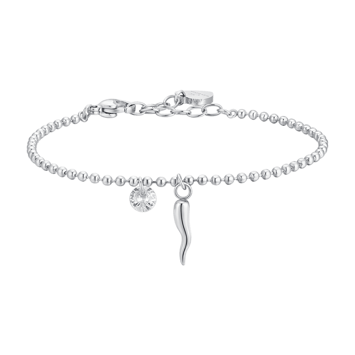 BRACELET FEMME EN ACIER, CORNE ET ZIRCON