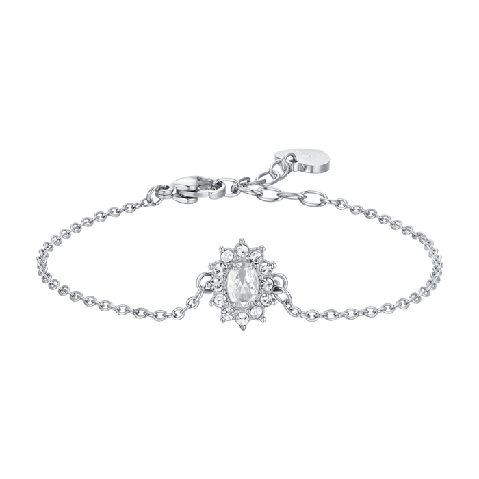 WOMEN'S BRACELET IN STEEL WITH CRYSTALS AND WHITE ZIRCON