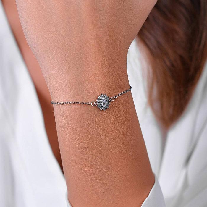 WOMEN'S BRACELET IN STEEL WITH CRYSTALS AND WHITE ZIRCON