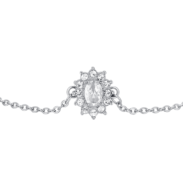 WOMEN'S BRACELET IN STEEL WITH CRYSTALS AND WHITE ZIRCON