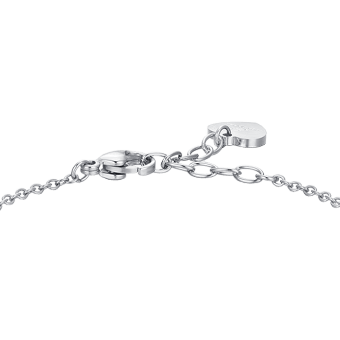 WOMEN'S BRACELET IN STEEL WITH CRYSTALS AND PINK ZIRCON