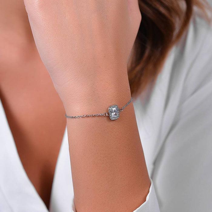 WOMEN'S BRACELET IN STEEL WITH CRYSTALS AND ZIRCON