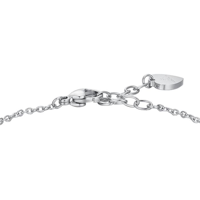 WOMEN'S BRACELET IN STEEL, CRYSTALS AND GREEN ZIRCON
