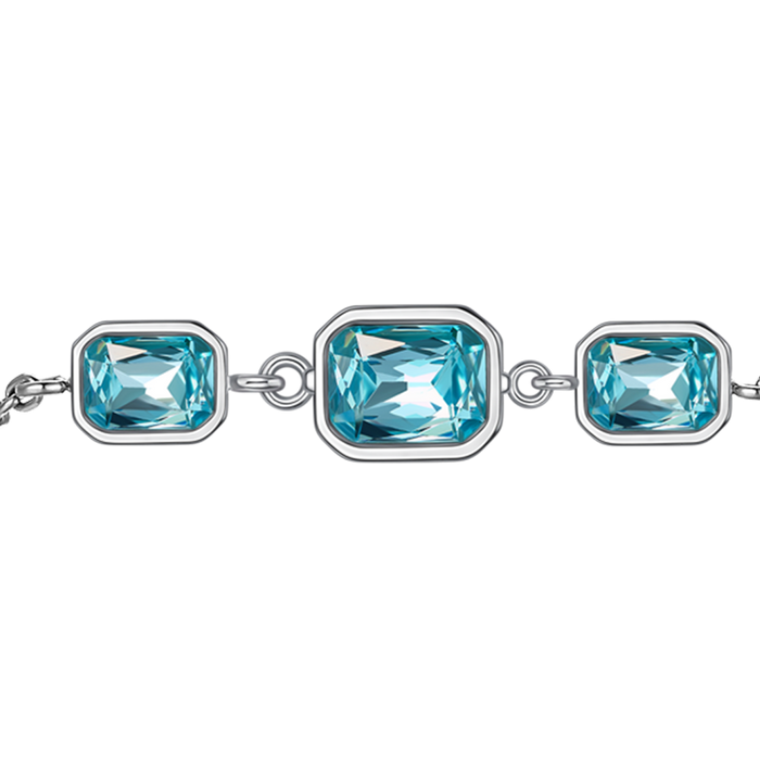 BRACCIALE DONNA CON CRISTALLI ACQUA MARINA