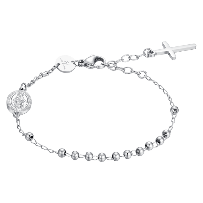 BRACCIALE DONNA ROSARIO IN ACCIAIO