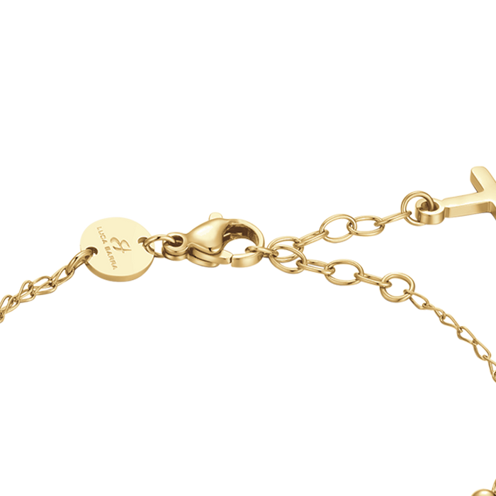 BRACCIALE DONNA ROSARIO IN ACCIAIO IP GOLD