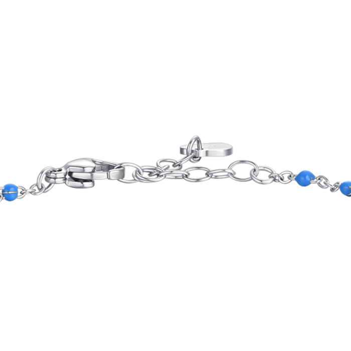 BRACCIALE DONNA IN ACCIAIO CON FARFALLA,CRISTALLO E PIETRE CON SMALTO MULTICOLOR