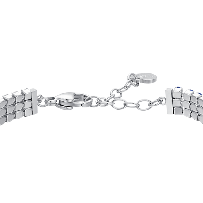 BRACCIALE TENNIS DONNA IN ACCIAIO CON ZIRCONI BLU