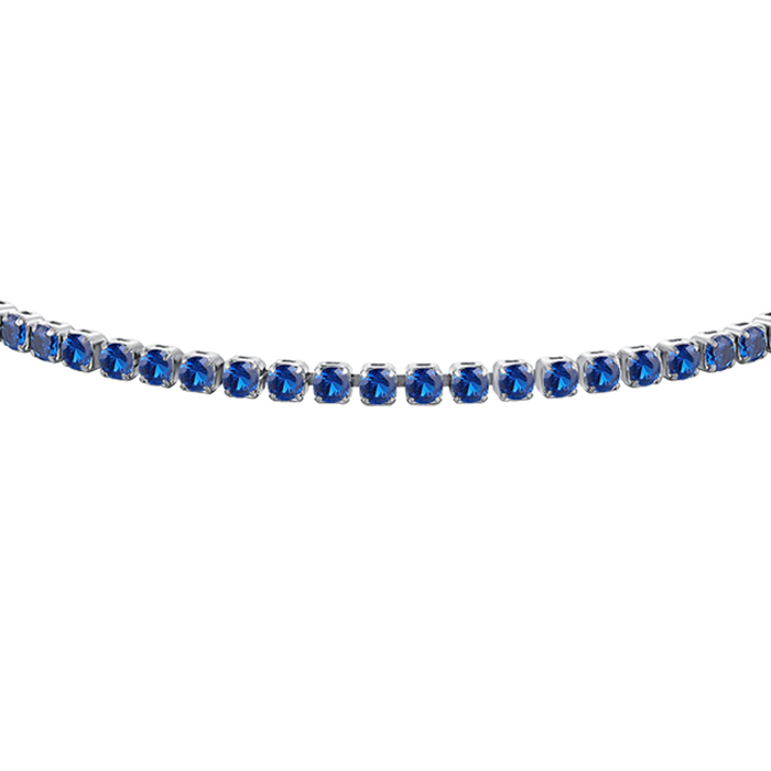 BRACCIALE TENNIS DONNA IN ACCIAIO CON ZIRCONI BLU