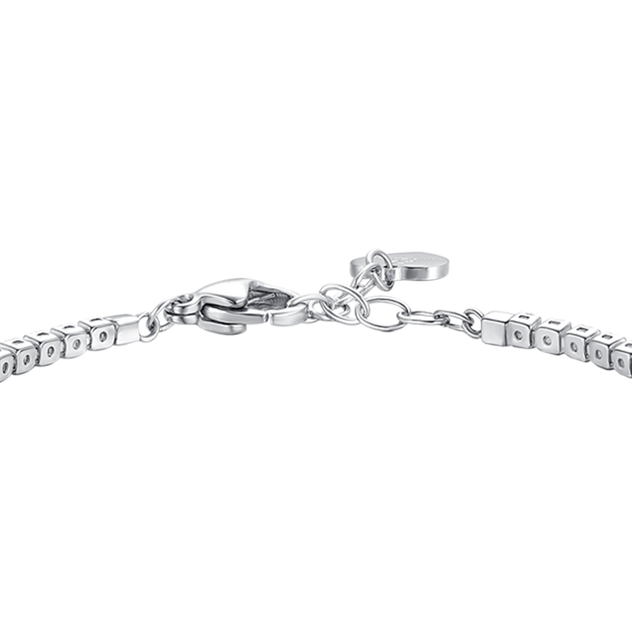 BRACCIALE TENNIS DONNA IN ACCIAIO COLORE ORO CON ZIRCONI ROSSI