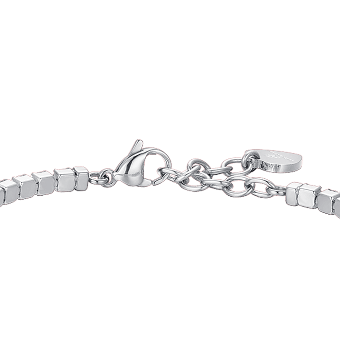 BRACCIALE DONNA TENNIS IN ACCIAIO CON CRISTALLI ROSSI