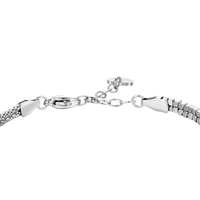 BRACCIALE DONNA IN ACCIAIO CON NODO E ZIRCONI BIANCHI