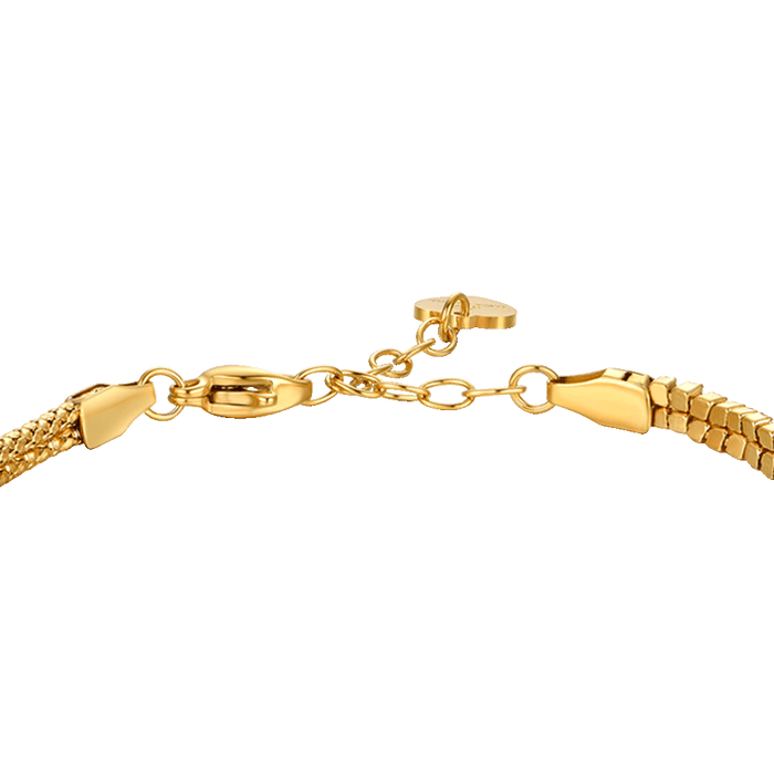 BRACCIALE DONNA IN ACCIAIO IP GOLD CON NODO E ZIRCONI BIANCHI