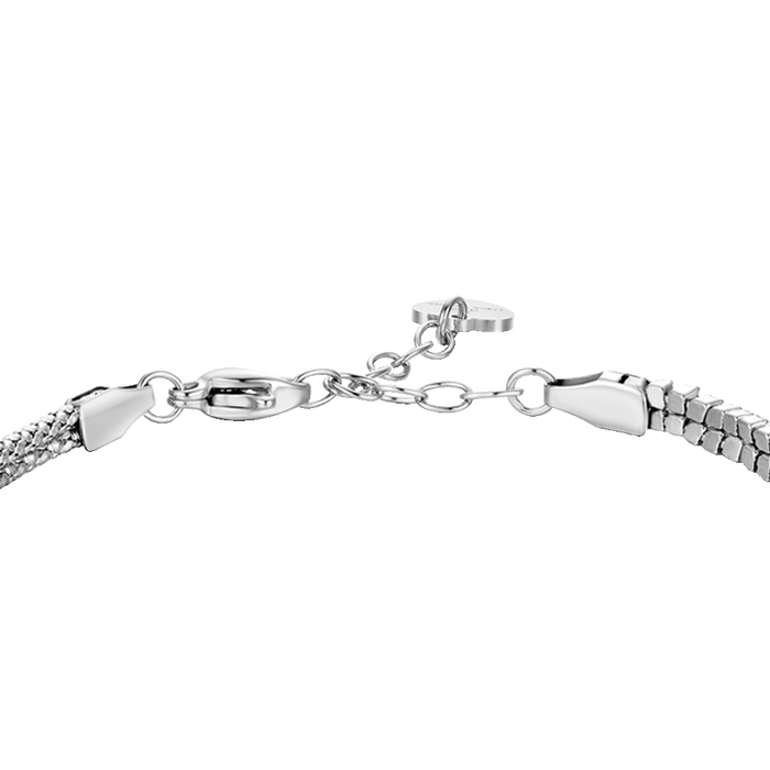 BRACCIALE DONNA IN ACCIAIO CON NODO E ZIRCONI BLU