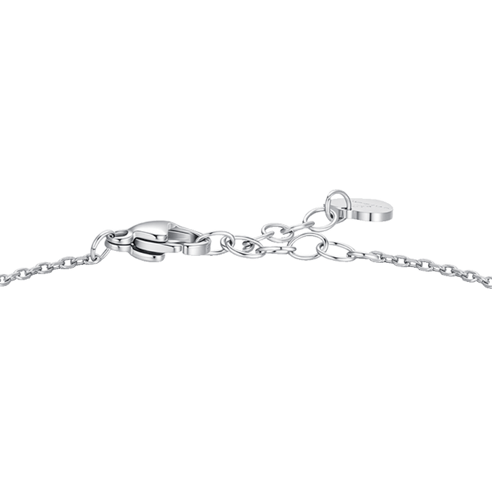 BRACCIALE DONNA IN ACCIAIO CON CUORI CON ZIRCONI BIANCHI