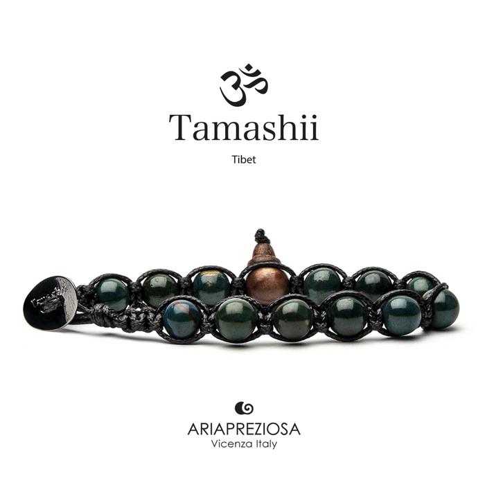 Collier Tamashii Stone Vert - Cordon Noir