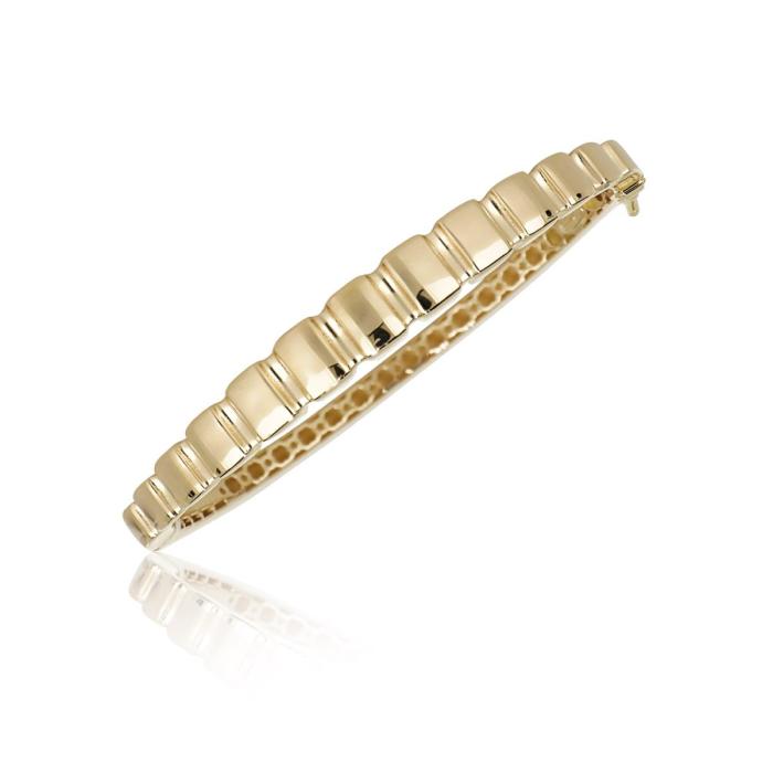 Collier en or 18 carats avec finition polie jaune