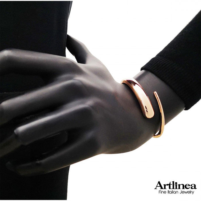 Bracciale rigido contrariè in oro 18kt