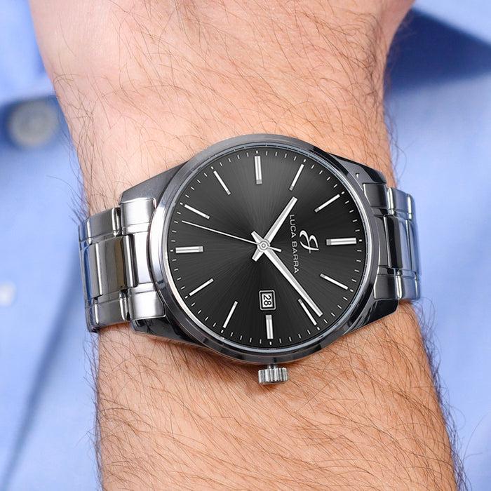 MEN'S STEEL WATCH BLACK DIAL