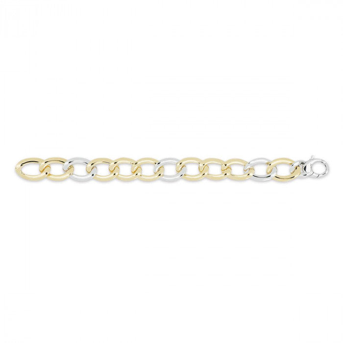 Bracciale in oro giallo e bianco 18kt