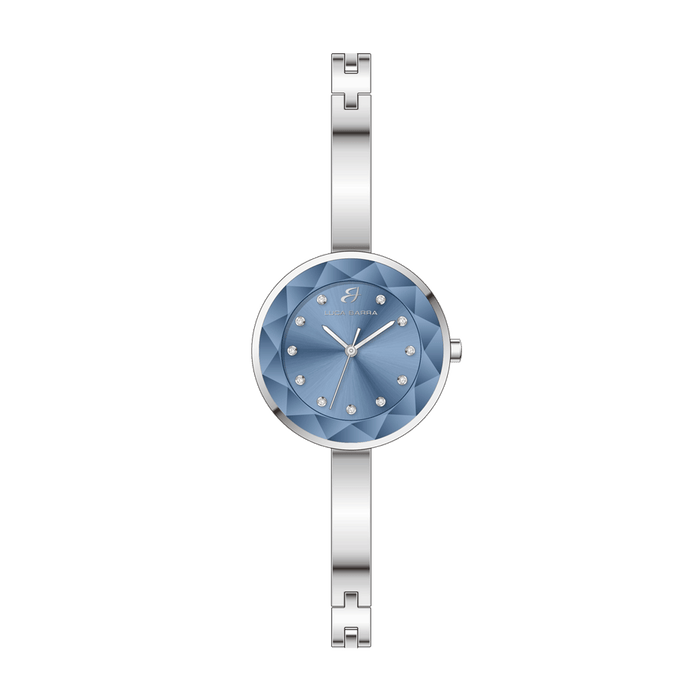 MONTRE FEMME EN ACIER AVEC CADRAN BLEU CLAIR