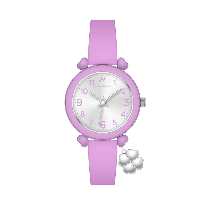 OROLOGIO DONNA LILLA CON CHARM QUADRIFOGLIO