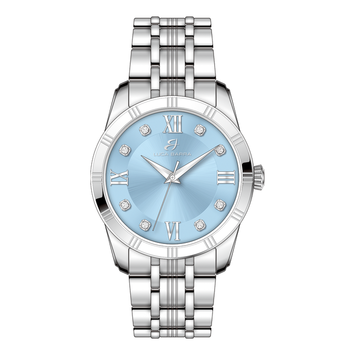 OROLOGIO DONNA IN ACCIAIO CON QUADRANTE AZZURRO
