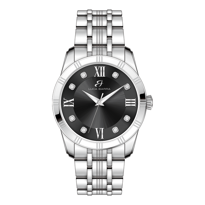 OROLOGIO DONNA IN ACCIAIO CON QUADRANTE NERO