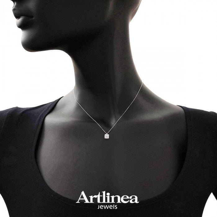 Collana in oro 18kt con pavé di diamanti