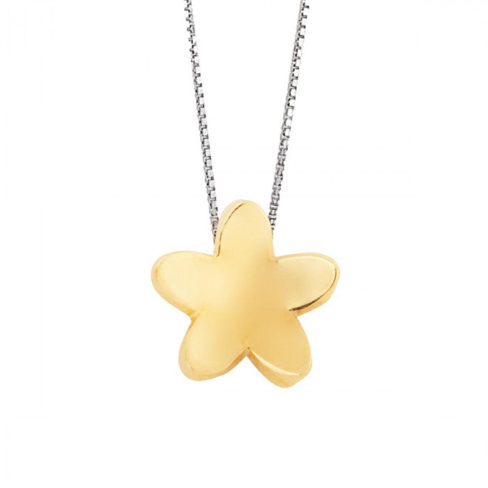 Collana Fiore in oro giallo lucido 18kt