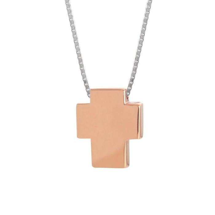 Collier en or 18 carats avec pendentif croix