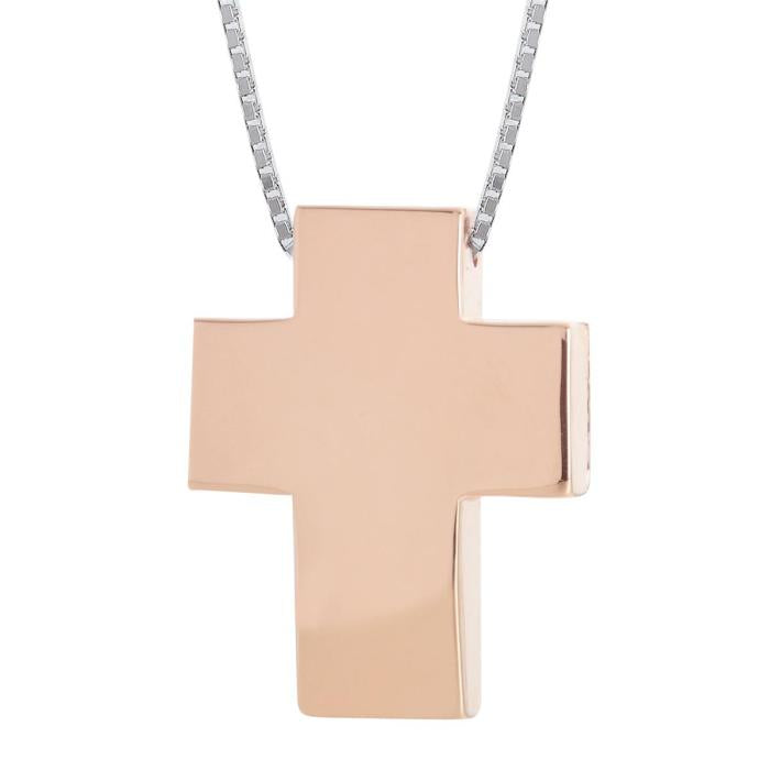 Collier en or 18 carats avec pendentif croix