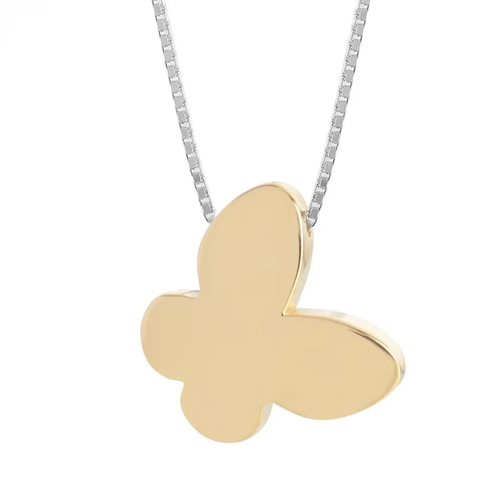 Collana in oro 18kt con pendente a forma di Farfalla