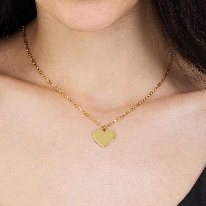 COLLANA DONNA PERSONALIZZATA IN ACCIAIO CON CUORE