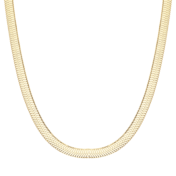WOMEN'S SNAKE NECKLACE IN IP GOLD STEEL