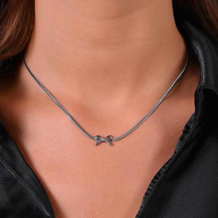 COLLIER NŒUD EN ACIER POUR FEMME